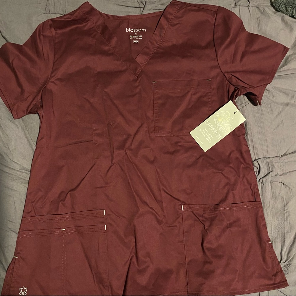 Maevn Blossom Scrubs Top